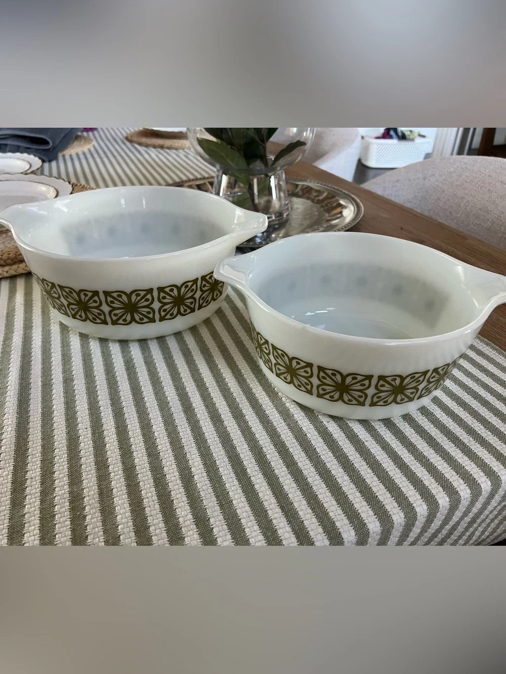 Vintage Pyrex Verde Bowls